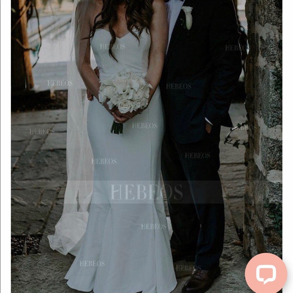 Beautiful satin sweetheart sheath/column dress.